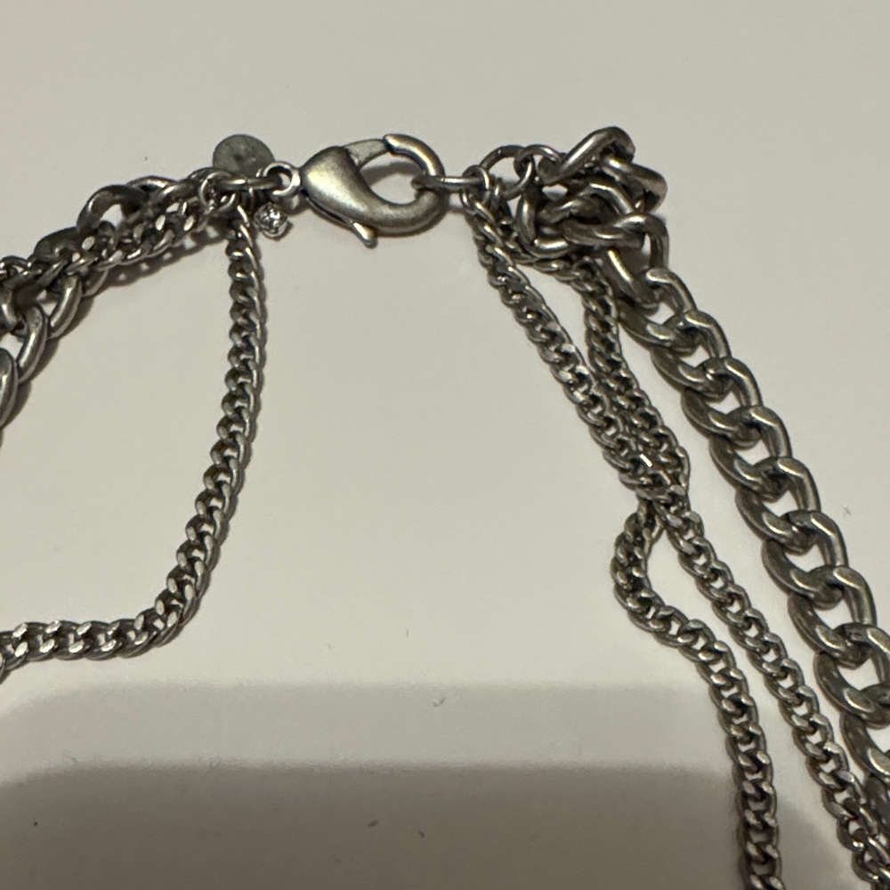 Express Silver Multi-Chain Necklace - Picture 3 of 3
